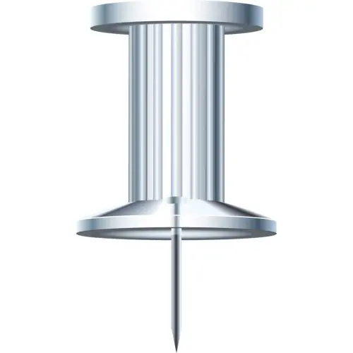Boîte de 25 épingles Push Pins - Hauteur de pointe 7mm - 10mm de diamètre - Cristal - EXACOMPTA photo du produit