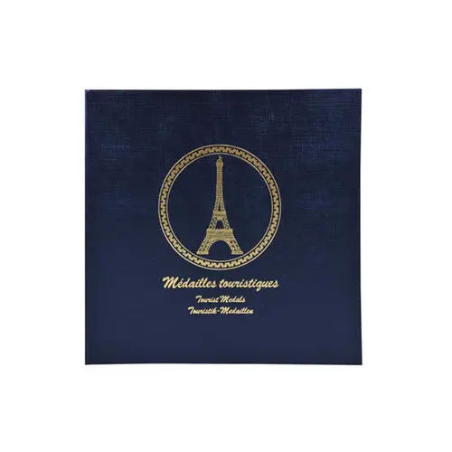 Classeur de collection pour 100 m&eacute;dailles souvenirs - 24,5x25 cm - Bleu marine - EXACOMPTA photo du produit