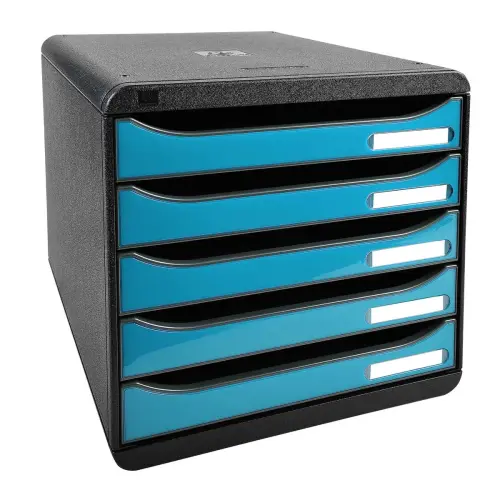 BIG-BOX PLUS - Noir/bleu turquoise glossy - EXACOMPTA photo du produit