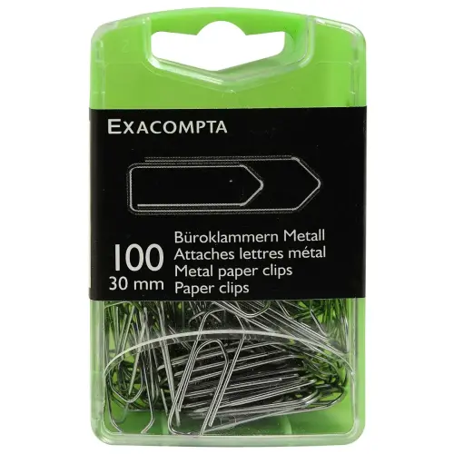 Bo&icirc;te de 100 attaches lettres en m&eacute;tal 30 mm - Exacompta photo du produit