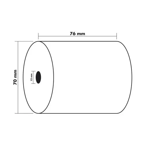 Bob 1pli therm 55g 76x70mm-60m (par10) 10) photo du produit