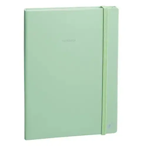 Agenda CARNET 21 ligné Pastel vert CR élast - 15x21cm - QUO VADIS photo du produit
