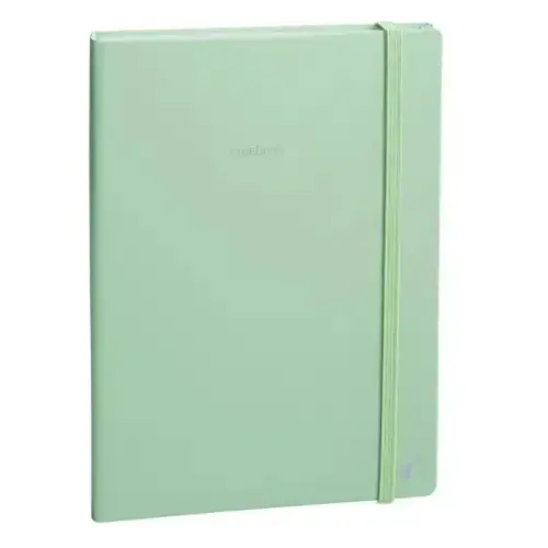 Agenda CARNET 21 ligné Pastel vert CR élast - 15x21cm - QUO VADIS photo du produit