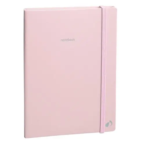 Agenda CARNET 21 lign&eacute; Pastel rose CR &eacute;last - 15x21cm - QUO VADIS photo du produit