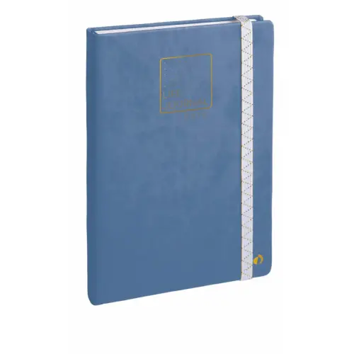 Agenda CARNET 21 dots Life Journal bleu gris El - 15x21cm - QUO VADIS photo du produit