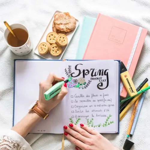 Agenda CARNET 21 dots Life Journal bleu gris El - 15x21cm - QUO VADIS photo du produit