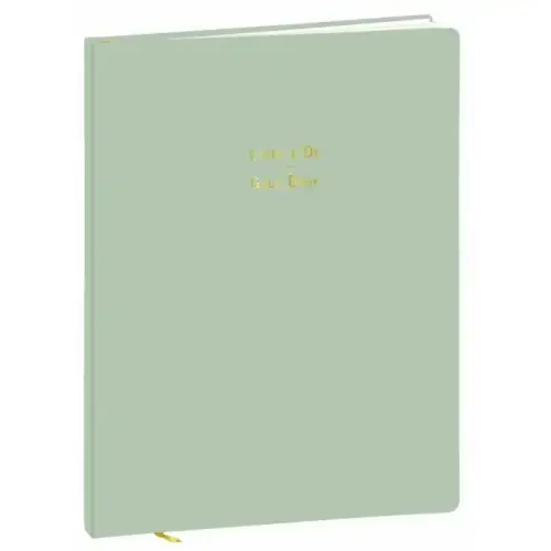 Agenda LIVRE OR 27 blanc non ligné Pastel vert - 21x27cm - QUO VADIS photo du produit