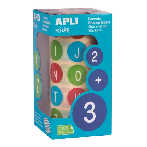 Rouleau gommettes alphabet majuscules Ø 20 mm photo du produit