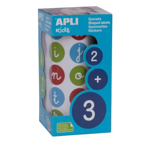Rouleau gommettes alphabet minuscules Ø 20 mm - Apli photo du produit