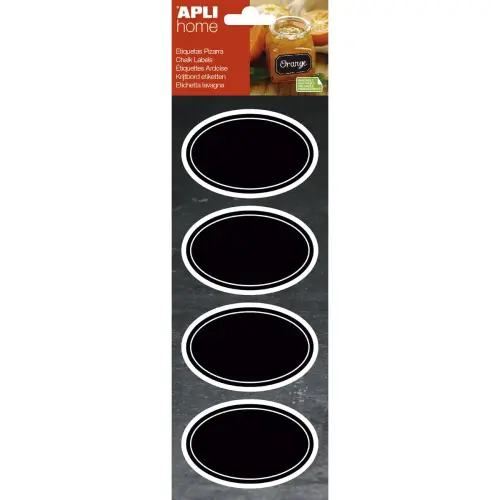 Étiquettes ardoise ovales 80 x 50 mm 8 u - Apli photo du produit