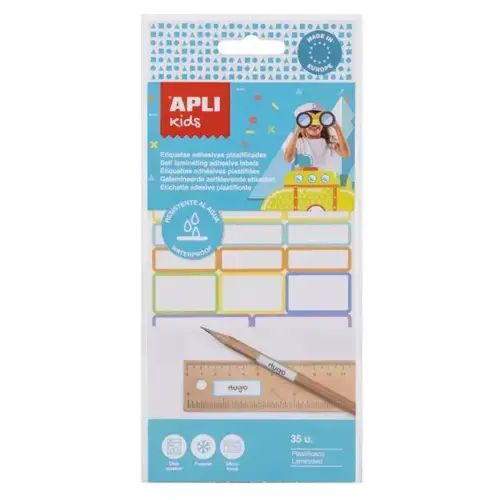 35 Etiquettes platifi&eacute;es adh&eacute;sives - APLI photo du produit