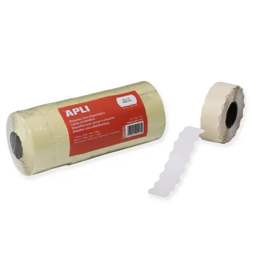Lot de 7 rlx de 1500 étiquettes sinusoidales 22 x 12 mm - Apli photo du produit