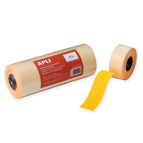 Lot de 6 rlx de 1000 étiquettes rectangles oranges fluo 26x16 mm photo du produit