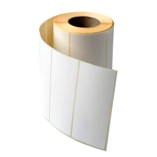 Rouleau de 500 &eacute;tiquettes blanches photo du produit