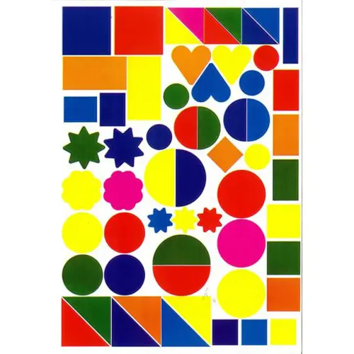 Gommettes formes et couleurs assorties 10 feuilles photo du produit