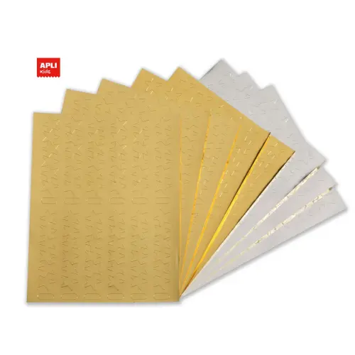 Pochette de 576 gommettes &eacute;toiles or et argent photo du produit