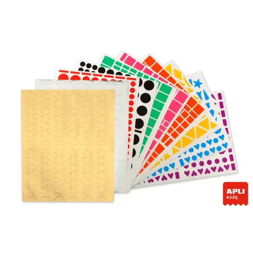 Pochette de 7032 gommettes formes et couleurs assorties photo du produit