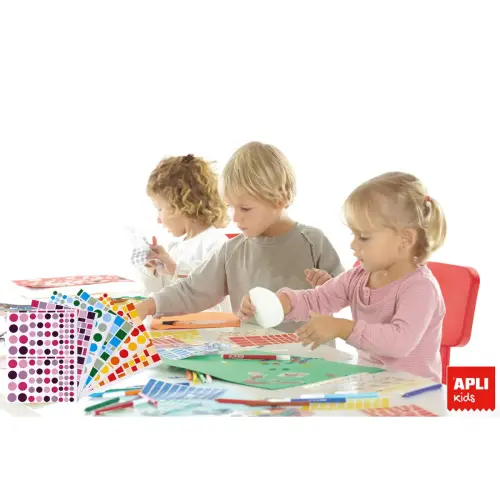 Gommettes enlevables formes et couleurs assorties 60 feuilles photo du produit