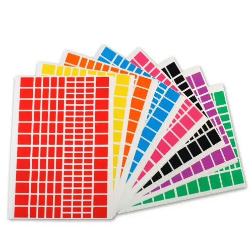 Gommettes enlevables rectangles de couleurs assorties 18 feuillesles - Apli photo du produit
