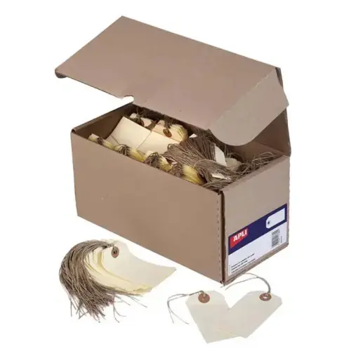 Etiquettes am&eacute;ricaines avec ficelle 100x51 mm 1000 u. photo du produit