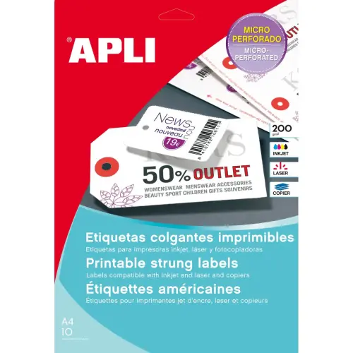 Étiquettes à fil imprimables 98 x 57 mm 10 feuilles photo du produit