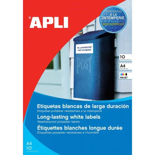 Etiquettes polyester laser / Copieur 63,5 x 33,9 mm 20 feuillesles - Apli photo du produit