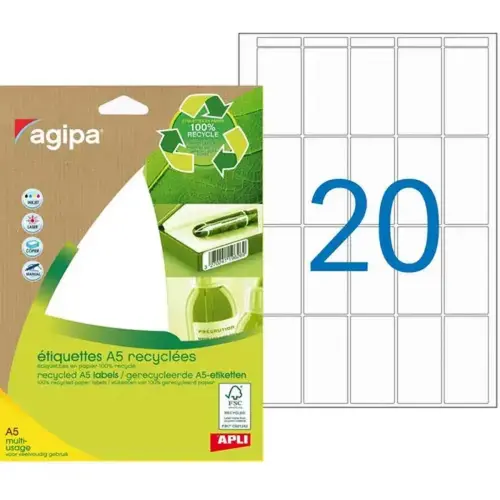Etui 280 etiquettes blanches multi-usage 48,5 x 25 mm photo du produit