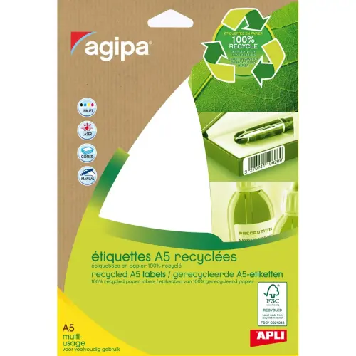 Etui 168 etiquettes blanches multi-usage 56 x 34 mm photo du produit