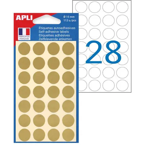 Pastilles or Ø 15 mm 112 u. photo du produit