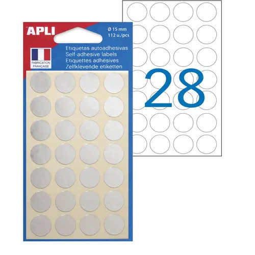 Pastilles argent Ø 15 mm 112 u. photo du produit