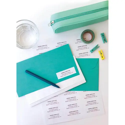 Etiquettes blanches permanentes 99,1x57,0 mm 100 feuilles photo du produit