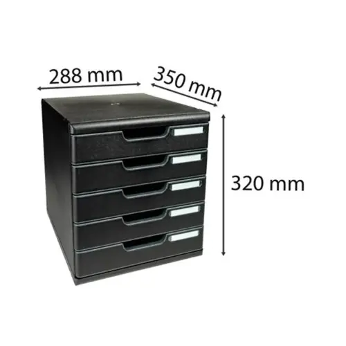 MODULO A4+ 5 tiroirs ECOBlack noir photo du produit