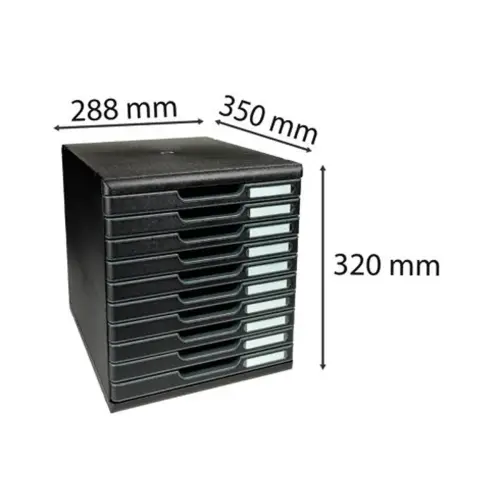 MODULO A4+ 10 tiroirs ECOBlack noir photo du produit