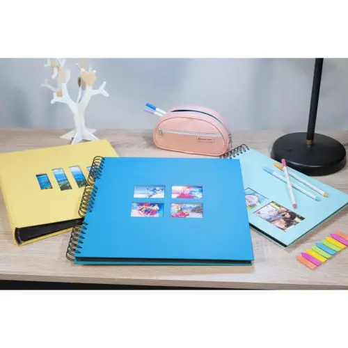 Alb spirale 60p noir 32x32cm MILANO Bleu photo du produit