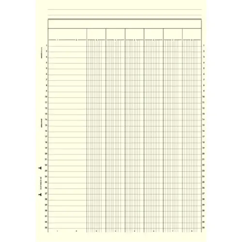 Bloc à colonnes Dauphinbloc - 6 colonnes - 50 feuillets - Canari - Le Dauphin photo du produit