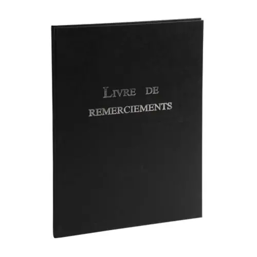 LIVRE DE REMERCIEMENT 96P.297X210.NOIR photo du produit