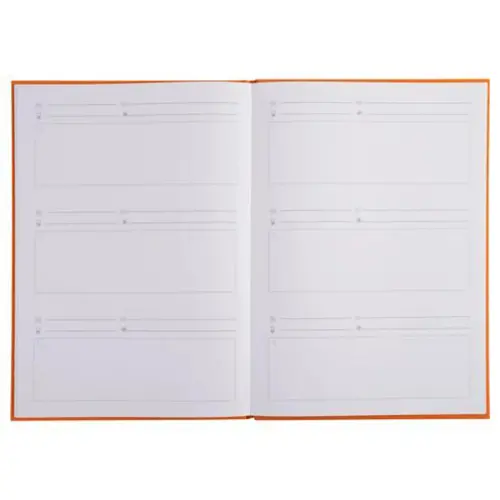 LIVRE DE REMERCIEMENT 96P.297X210.ORANGE photo du produit