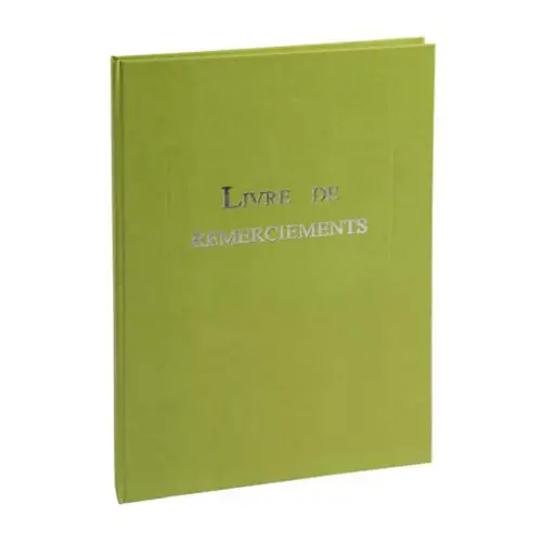 LIVRE DE REMERCIEMENT 96P.297X210.PISTAC photo du produit