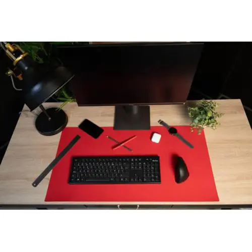 Sous-main souple PU 40x80cm noir/rouge photo du produit