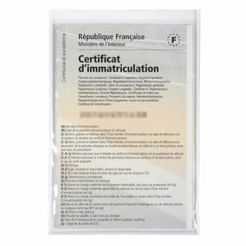 Etui de Protection PVC Documents voiture photo du produit