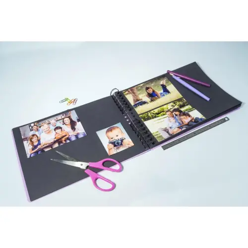 Alb. spirale 50p noir 32x22 AQUAREL ass photo du produit