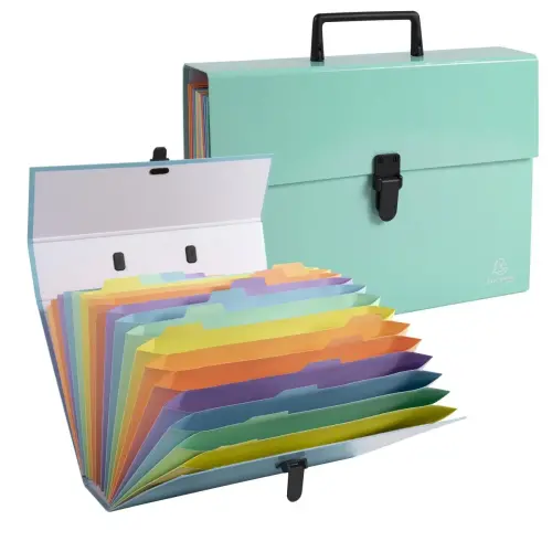 Trieur - 18 compartiments - Couleurs pastels - EXACOMPTA photo du produit