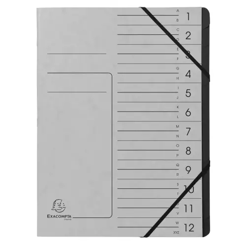 Trieur agrafe int. noir 12 comp. Gris photo du produit