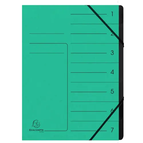 Trieur agrafe int. noir 7 comp. vert photo du produit