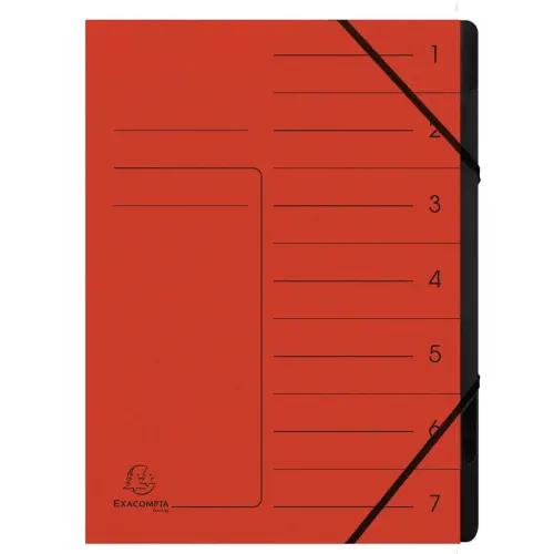 Trieur agrafe int. noir 7 comp. rouge photo du produit