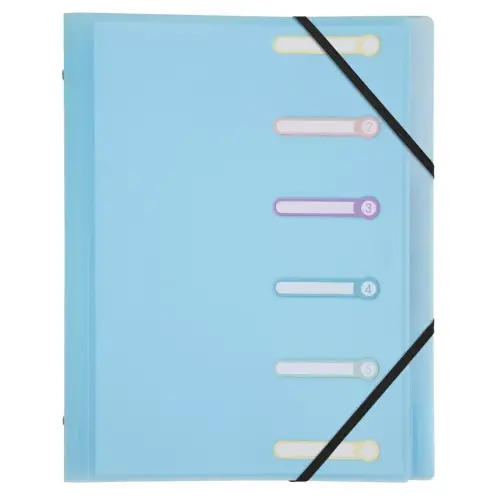 Trieur PP 6 compartiments Chrom.Pastel photo du produit