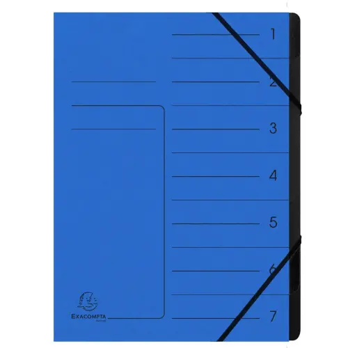 Trieur agrafe int. noir 7 comp. bleu photo du produit