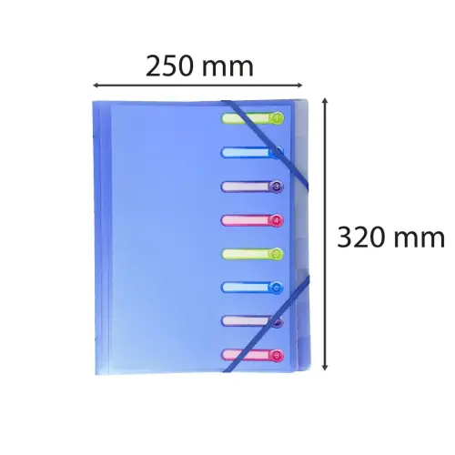 Trieur 3 rabats 8 comp PP Chromaline photo du produit