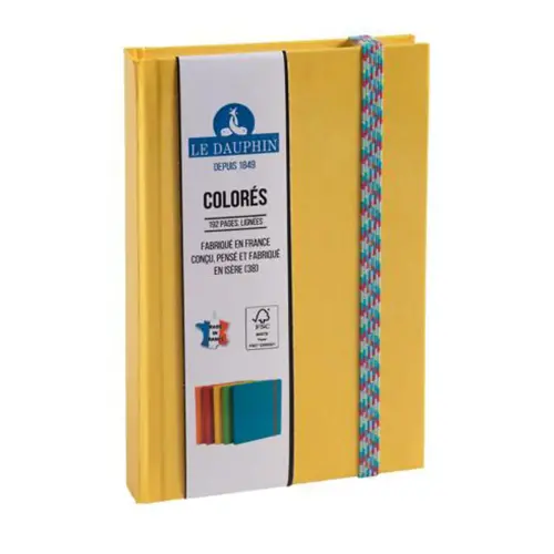 Carnet lign&eacute; - 17 x 11 cm - 192 pages - Jaune - EXACOMPTA photo du produit