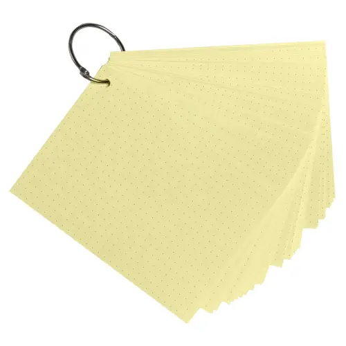 Flashcards bristol A6 dots Jaune - Exacompt photo du produit
